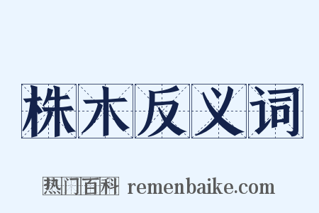 株木反义词是什么意思的图片